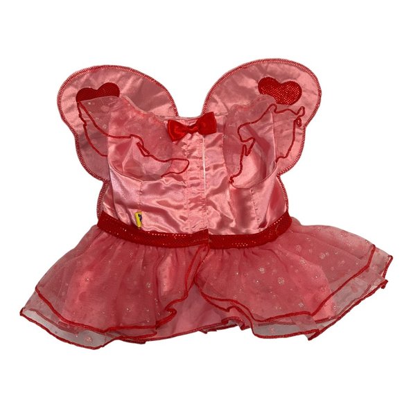 Build A Bear Workshop Pink Love Fairy Valentines Day Butterfly Wings Dress - Picture 5 of 8